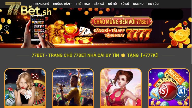 Hướng dẫn đăng nhập 77bet trên website chính thức