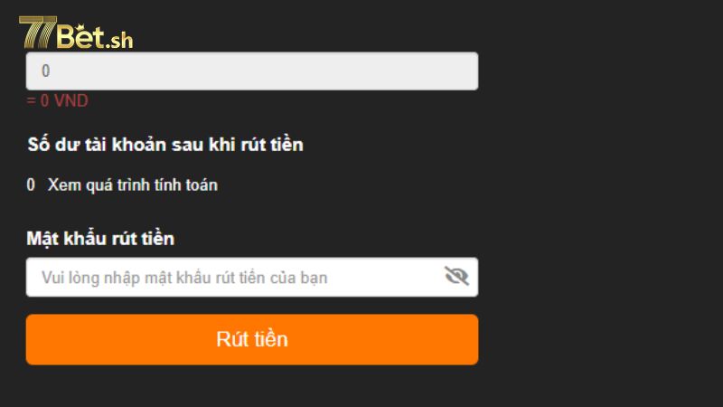 Hướng dẫn rút tiền từ 77Bet cực nhanh 
